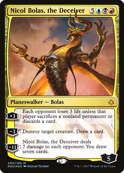 Hour of Devastation - 205 - Nicol Bolas, the Deceiver - Mythic - Foil