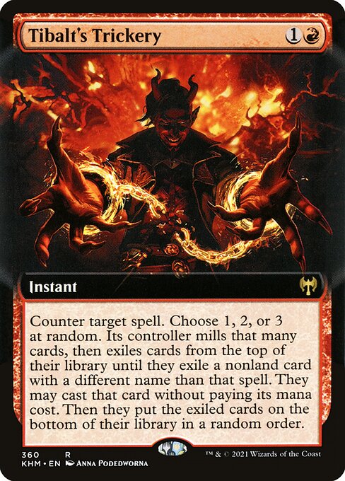 Kaldheim - 360 - Tibalt's Trickery - Rare - Extended Art Foil