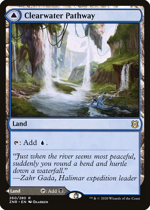 Zendikar Rising - 260 - Clearwater Pathway // Murkwater Pathway - Rare - Foil