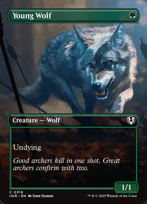 Innistrad Remastered - 319 - Young Wolf - Common - Borderless Foil