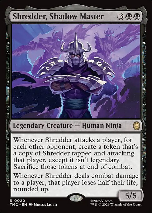 Teenage Mutant Ninja Turtles Eternal - 20 - Shredder, Shadow Master - Rare - Surge Foil