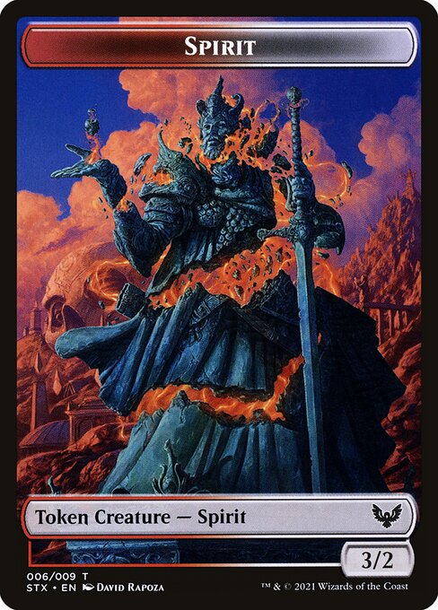Strixhaven: School of Mages Tokens - 6 - Spirit - Common - Foil