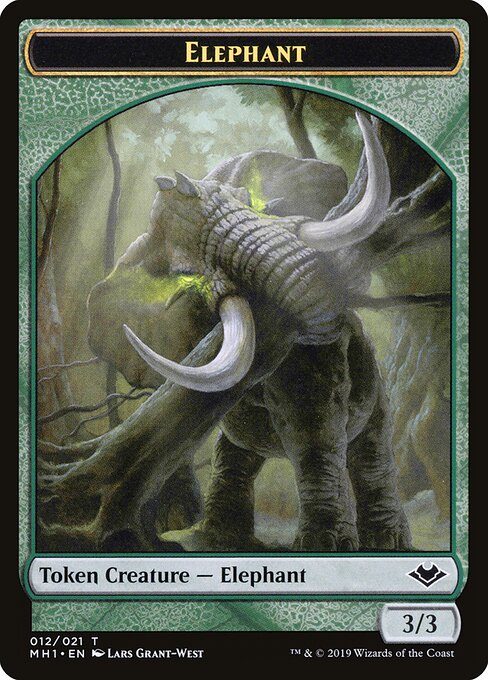 Modern Horizons Tokens - 12 - Elephant - Common - Foil