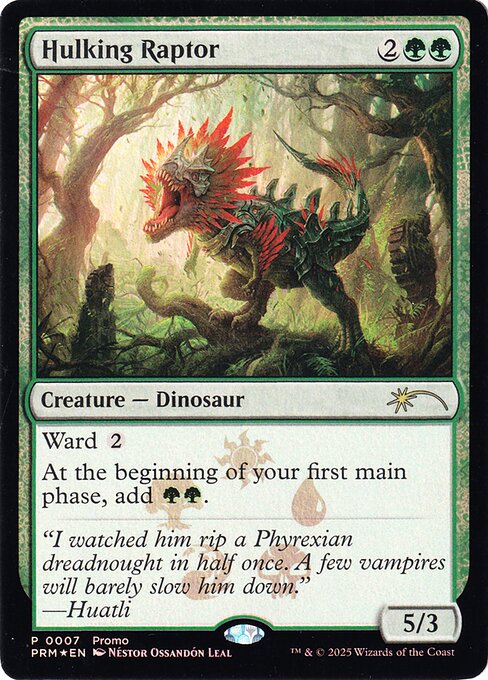 Media and Collaboration Promos - 2026-7 - Hulking Raptor - Rare - Foil