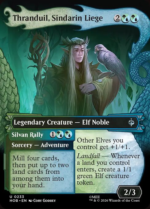 The Hobbit - 233 - Thranduil, Sindarin Liege // Silvan Rally - Uncommon