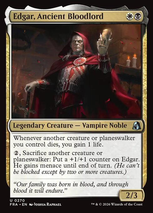 Reality Fracture - 270 - Edgar, Ancient Bloodlord - Uncommon