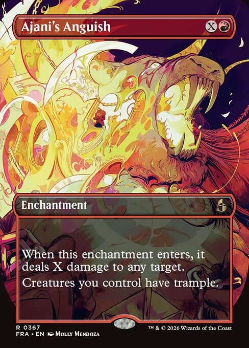 Reality Fracture - 367 - Ajani's Anguish - Rare - Borderless Foil