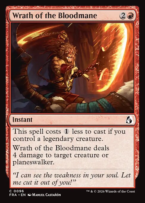 Reality Fracture - 96 - Wrath of the Bloodmane - Common - Foil