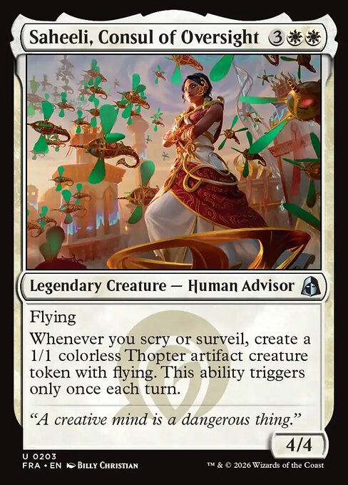 Reality Fracture - 203 - Saheeli, Consul of Oversight - Uncommon - Foil