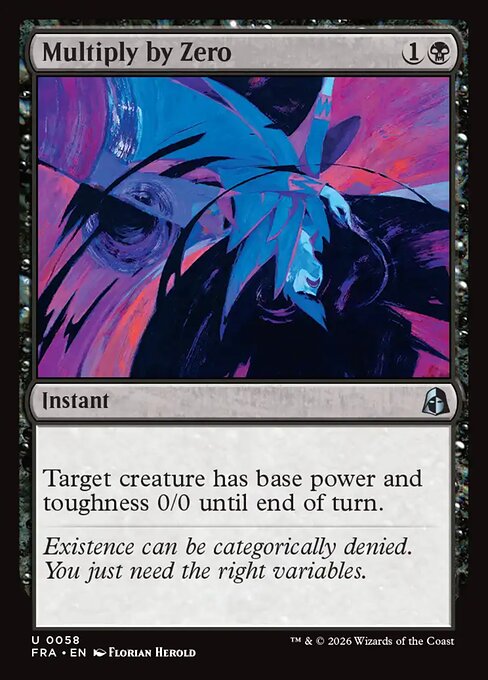 Reality Fracture - 58 - Multiply by Zero - Uncommon - Foil