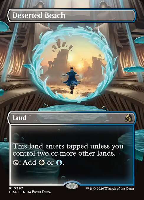 Reality Fracture - 397 - Deserted Beach - Rare - Borderless Foil