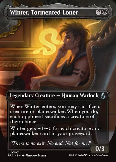 Reality Fracture - 307 - Winter, Tormented Loner - Uncommon - Borderless Foil