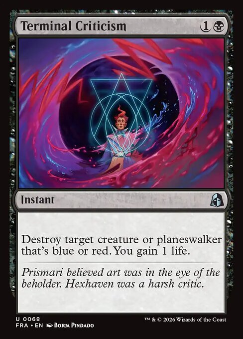Reality Fracture - 68 - Terminal Criticism - Uncommon - Foil