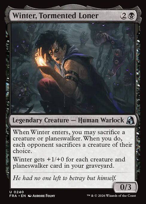 Reality Fracture - 240 - Winter, Tormented Loner - Uncommon - Foil