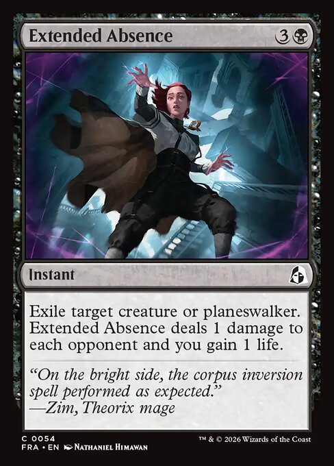 Reality Fracture - 54 - Extended Absence - Common - Foil