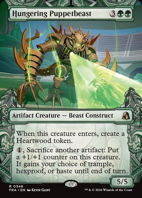 Reality Fracture - 346 - Hungering Puppetbeast - Rare - Showcase Foil
