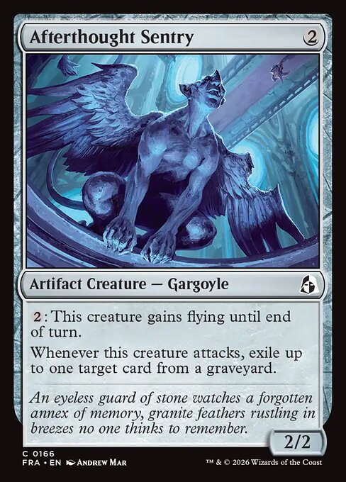 Reality Fracture - 166 - Afterthought Sentry - Common - Foil