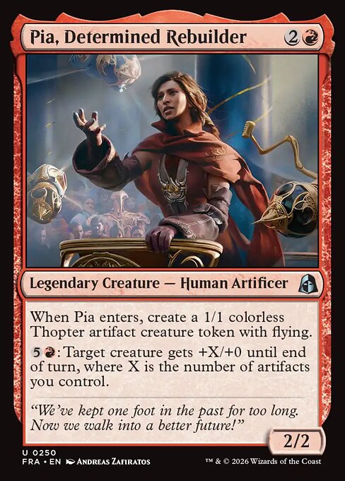 Reality Fracture - 250 - Pia, Determined Rebuilder - Uncommon - Foil