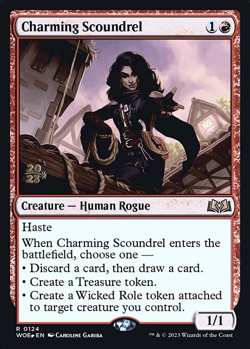 Wilds of Eldraine Promos - 124s - Charming Scoundrel - Rare - Foil