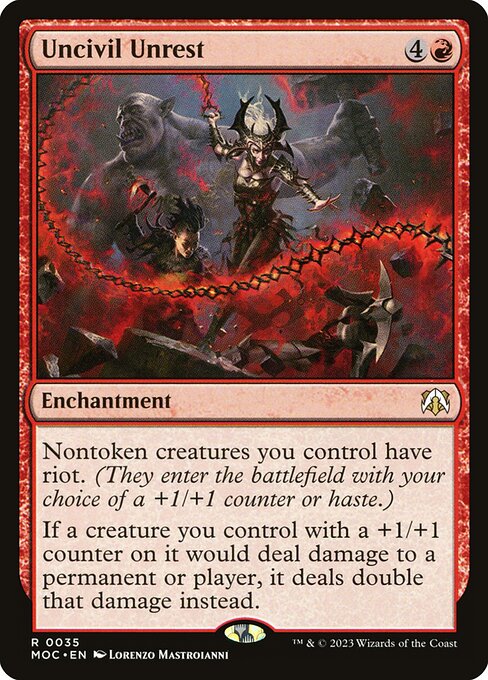 March of the Machine Commander - 35 - Uncivil Unrest - Rare