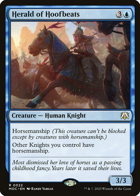 March of the Machine Commander - 22 - Herald of Hoofbeats - Rare