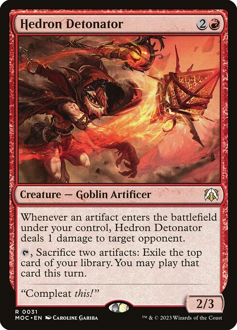 March of the Machine Commander - 31 - Hedron Detonator - Rare