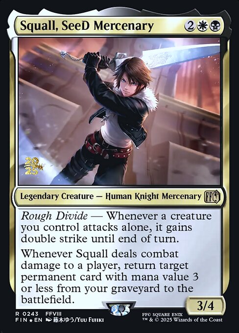 Final Fantasy Promos - 243s - Squall, SeeD Mercenary - Rare - Foil