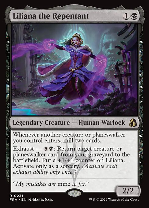 Reality Fracture - 231 - Liliana the Repentant - Rare - Fracture Foil