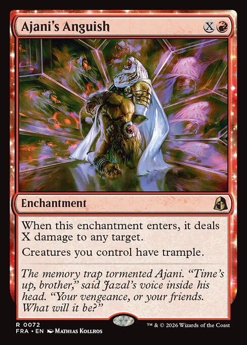 Reality Fracture - 72 - Ajani's Anguish - Rare - Fracture Foil