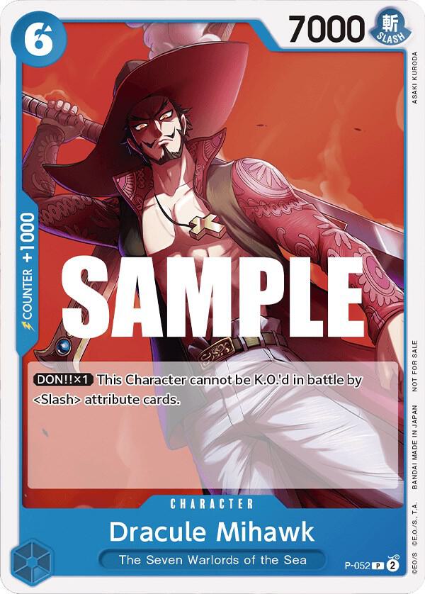 One Piece Promotion Cards - P-052 - Dracule Mihawk (Sealed Battle Kit Vol. 1) - PR