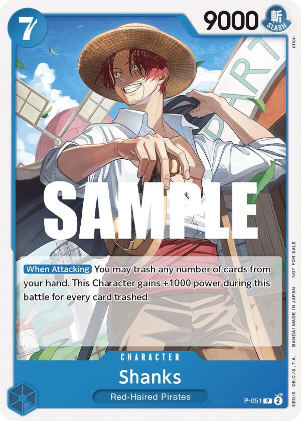 One Piece Promotion Cards - P-051 - Shanks (Sealed Battle Kit Vol. 1) - PR