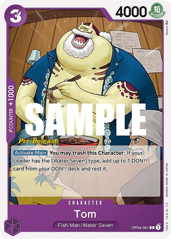 Kingdoms of Intrigue Pre-Release Cards - OP04-061 - Tom - C