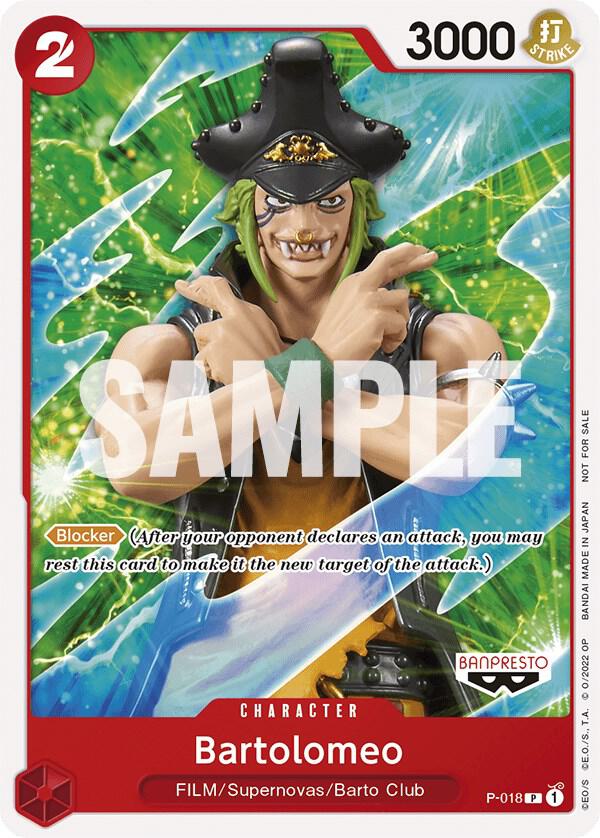 One Piece Promotion Cards - P-018 - Bartolomeo (One Piece Film Red) - PR