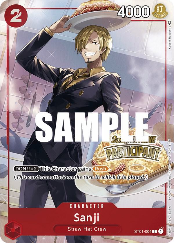 One Piece Promotion Cards - ST01-004 - Sanji (Offline Regional 2023) [Participant] - PR