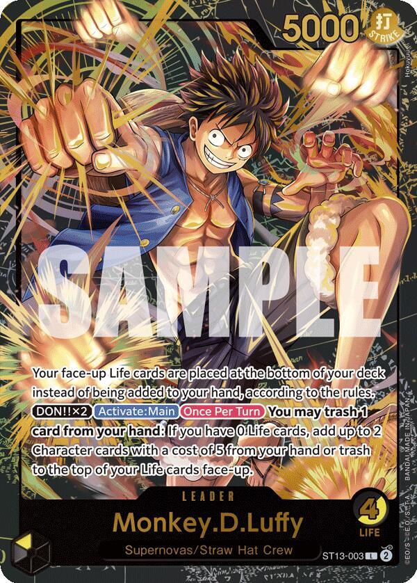 One Piece Promotion Cards - ST13-003 - Monkey.D.Luffy (Premium Card Collection -Leader Collection-) - L