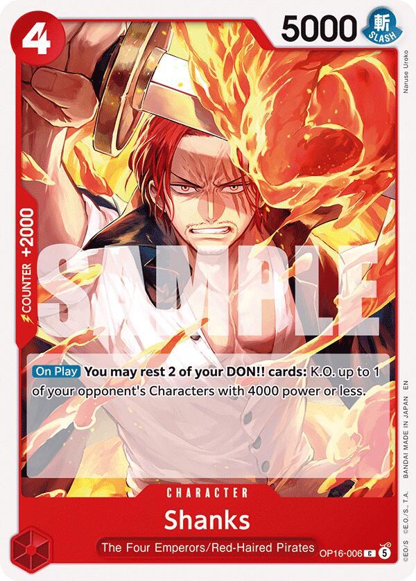 The Time of Battle - OP16-006 - Shanks - C