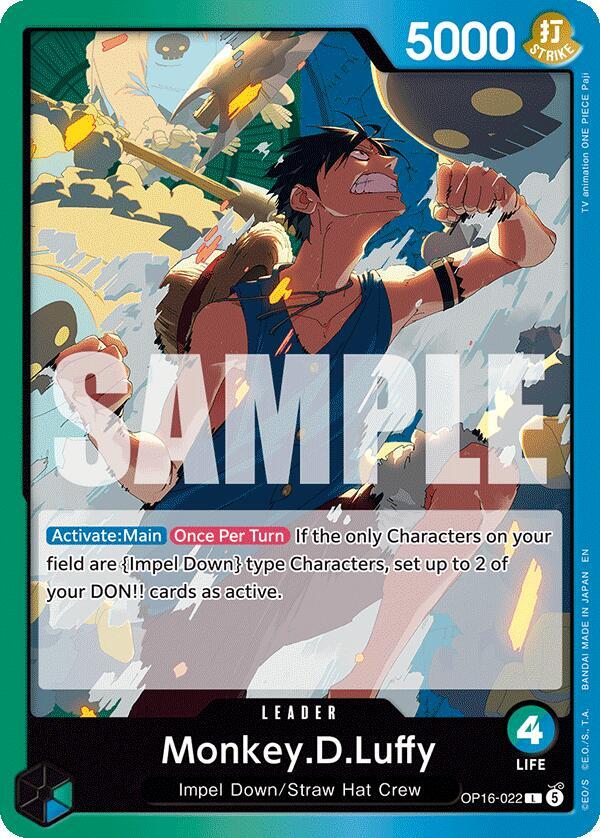 The Time of Battle - OP16-022 - Monkey.D.Luffy (022) - L