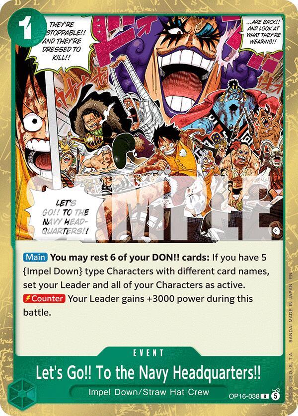 The Time of Battle - OP16-038 - Let's Go!! To the Navy Headquarters.. - R - Foil