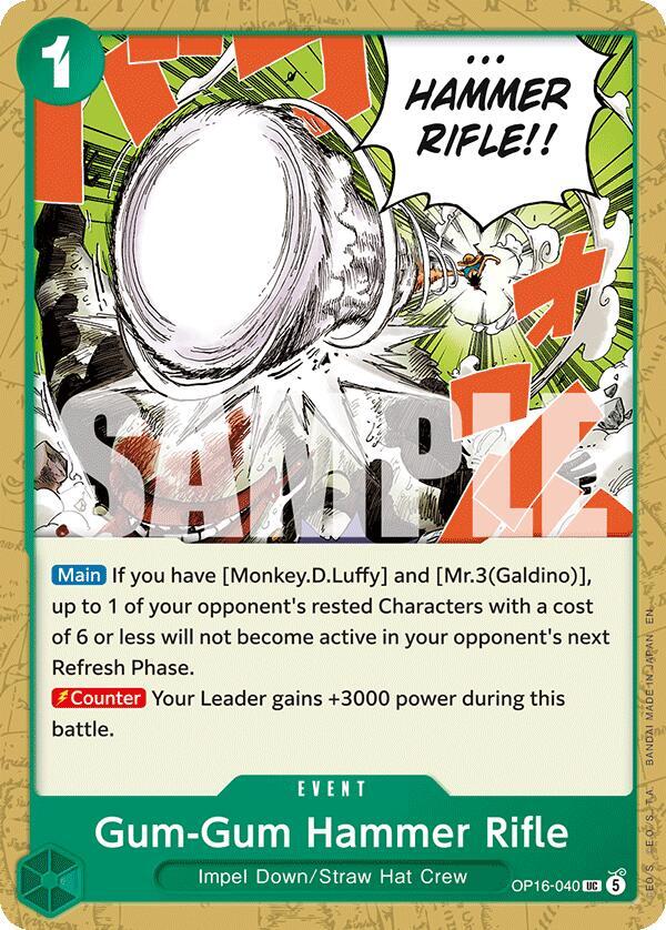 The Time of Battle - OP16-040 - Gum-Gum Hammer Rifle - UC