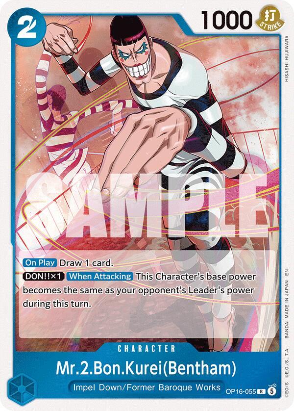 The Time of Battle - OP16-055 - Mr.2.Bon.Kurei(Bentham) (055) - R - Foil