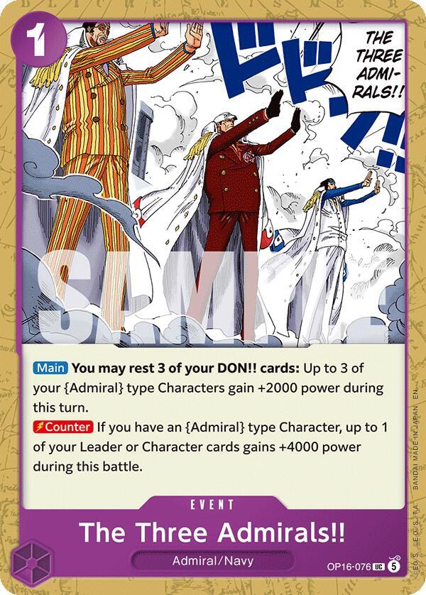 The Time of Battle - OP16-076 - The Three Admirals!! - UC