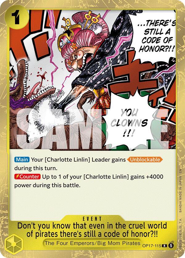 The World's Strongest Warriors - OP17-115 - Don't you know that even in the cruel world of pirates there's still a code of honor?!! - R - Foil