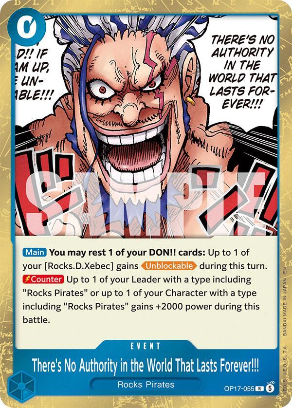 The World's Strongest Warriors - OP17-055 - There's No Authority in the World That Lasts Forever!!! - R - Foil