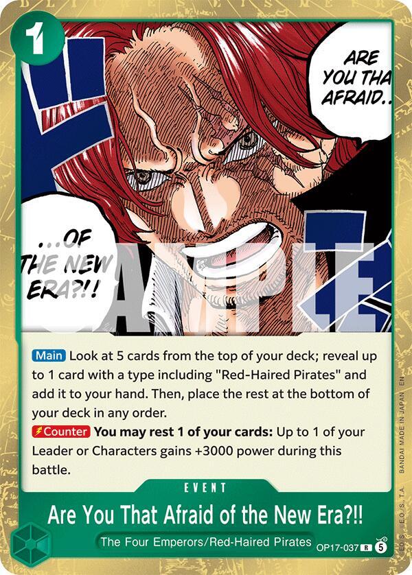 The World's Strongest Warriors - OP17-037 - Are You That Afraid of the New Era?! - R - Foil