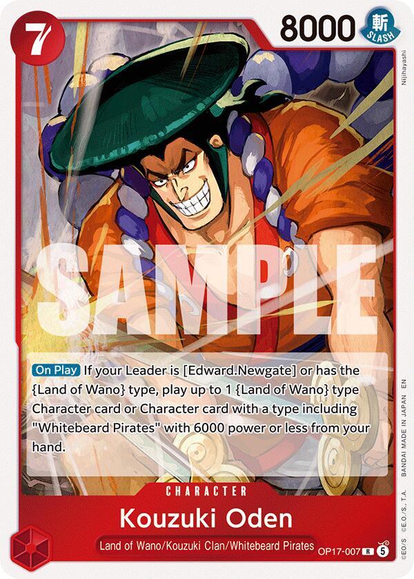The World's Strongest Warriors - OP17-007 - Kouzuki Oden - R - Foil