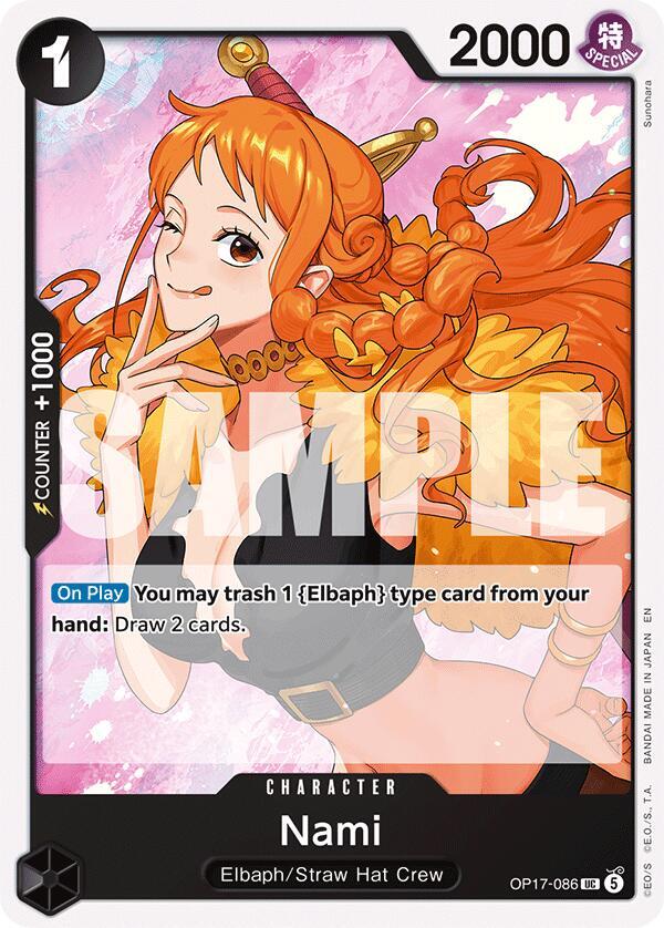 The World's Strongest Warriors - OP17-086 - Nami (086) - UC