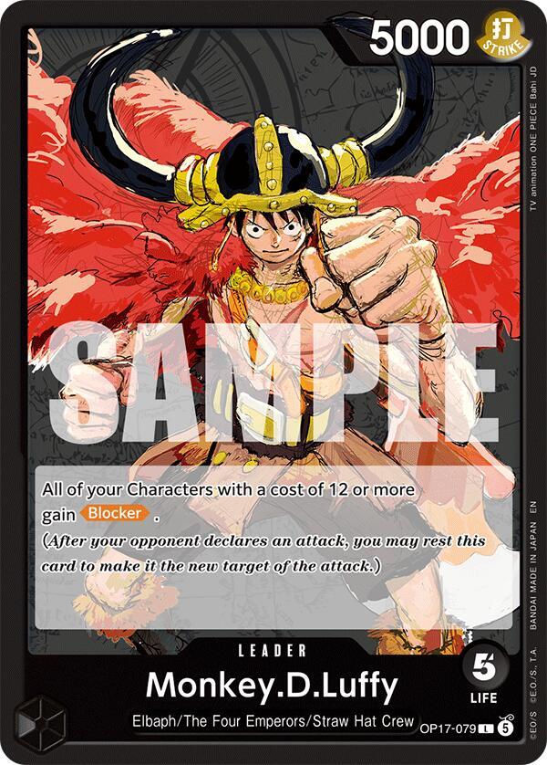 The World's Strongest Warriors - OP17-079 - Monkey.D.Luffy (079) - L