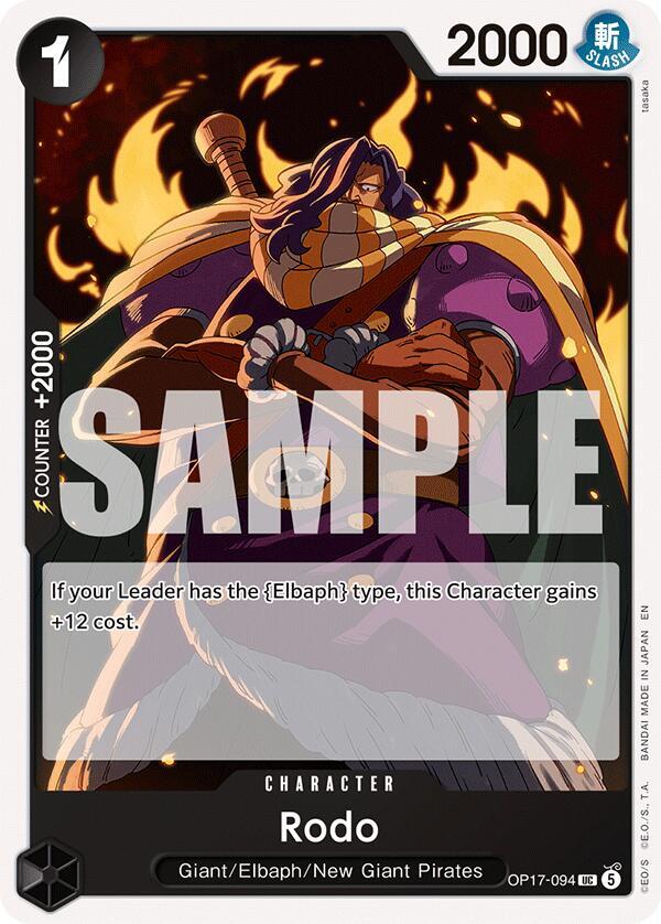 The World's Strongest Warriors - OP17-094 - Rodo - UC