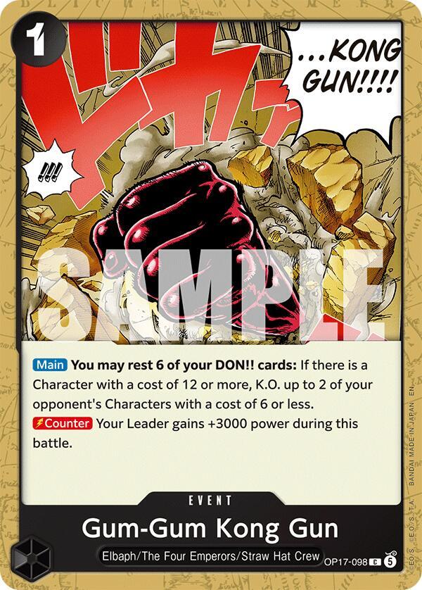 The World's Strongest Warriors - OP17-098 - Gum-Gum Kong Gun - C