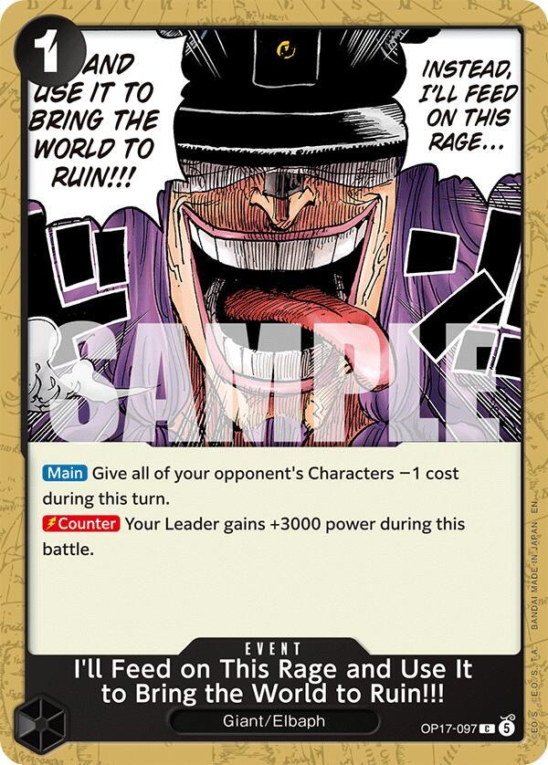 The World's Strongest Warriors - OP17-097 - I'll Feed on This Rage and Use It to Bring the World to Ruin!!! - C